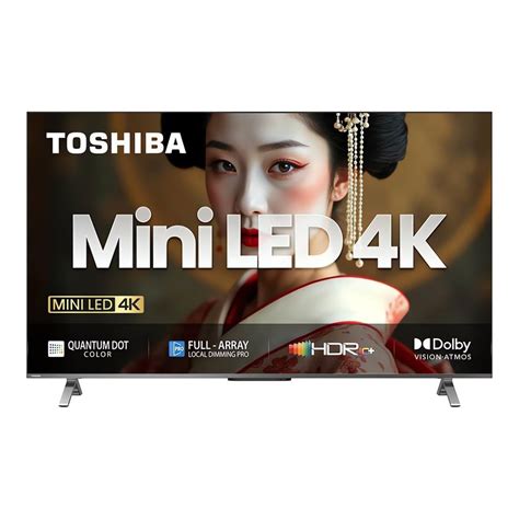 Toshiba 55M650MN 55'' MINI LED QLED; Resolution : 3840 x 2160; HDMI x 3; USB x 2; Dolby Vision and Atmos; MiniLED Technology; AI 4K Upscaling; Game Mode